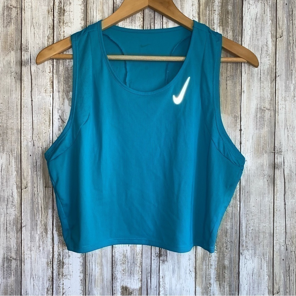 Nike Blue Dri Fit Crop Tank - Picture 2 of 6
